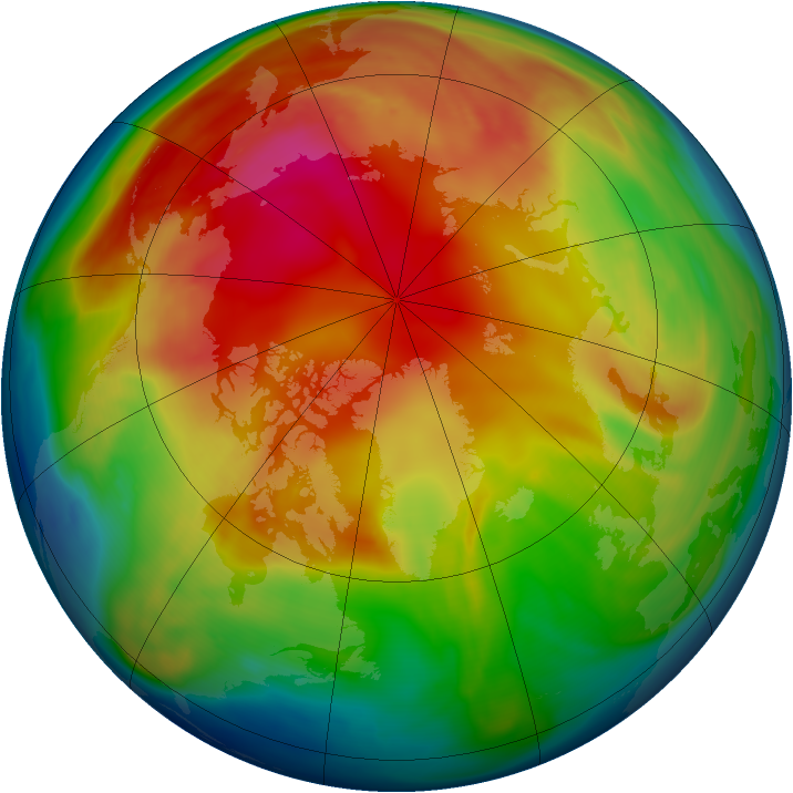 Arctic ozone map for 04 February 2006